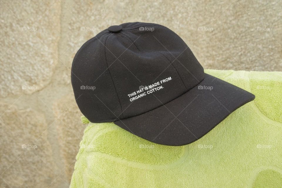 Black summer hat made from organic cotton 