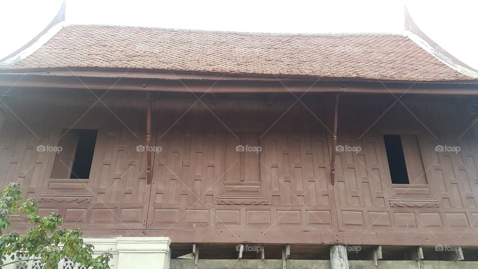 Antique thai old wooden house