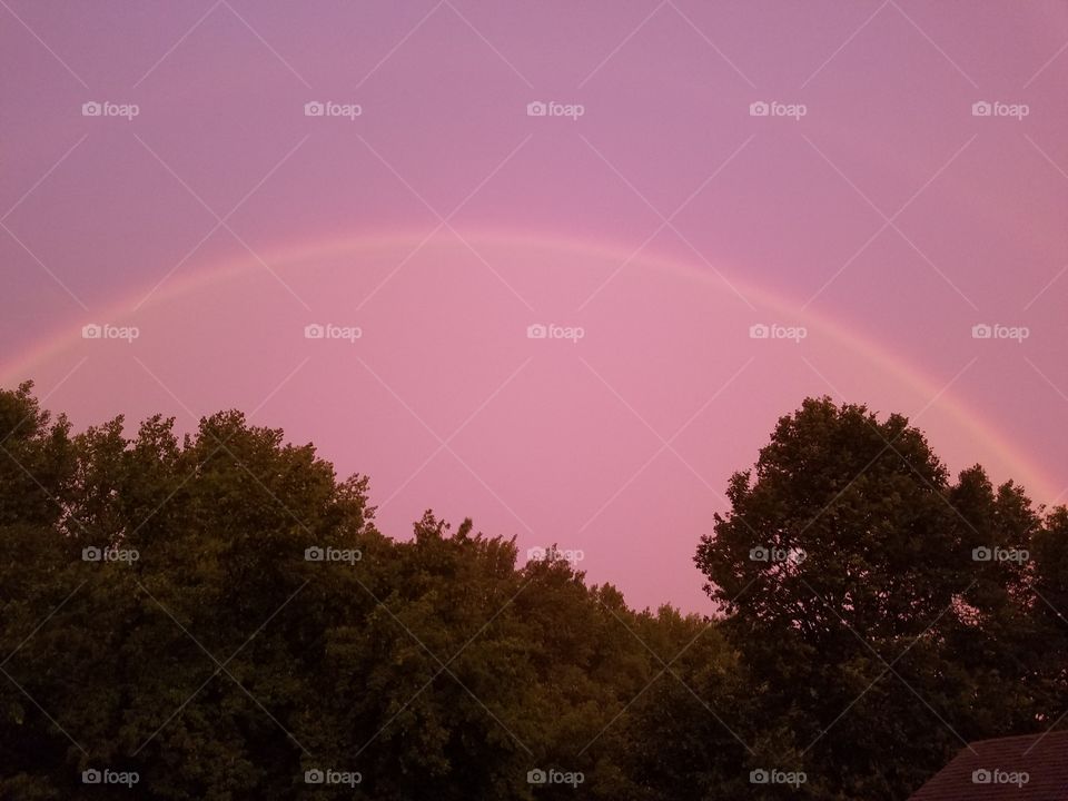 Minnesota sunset rainbow