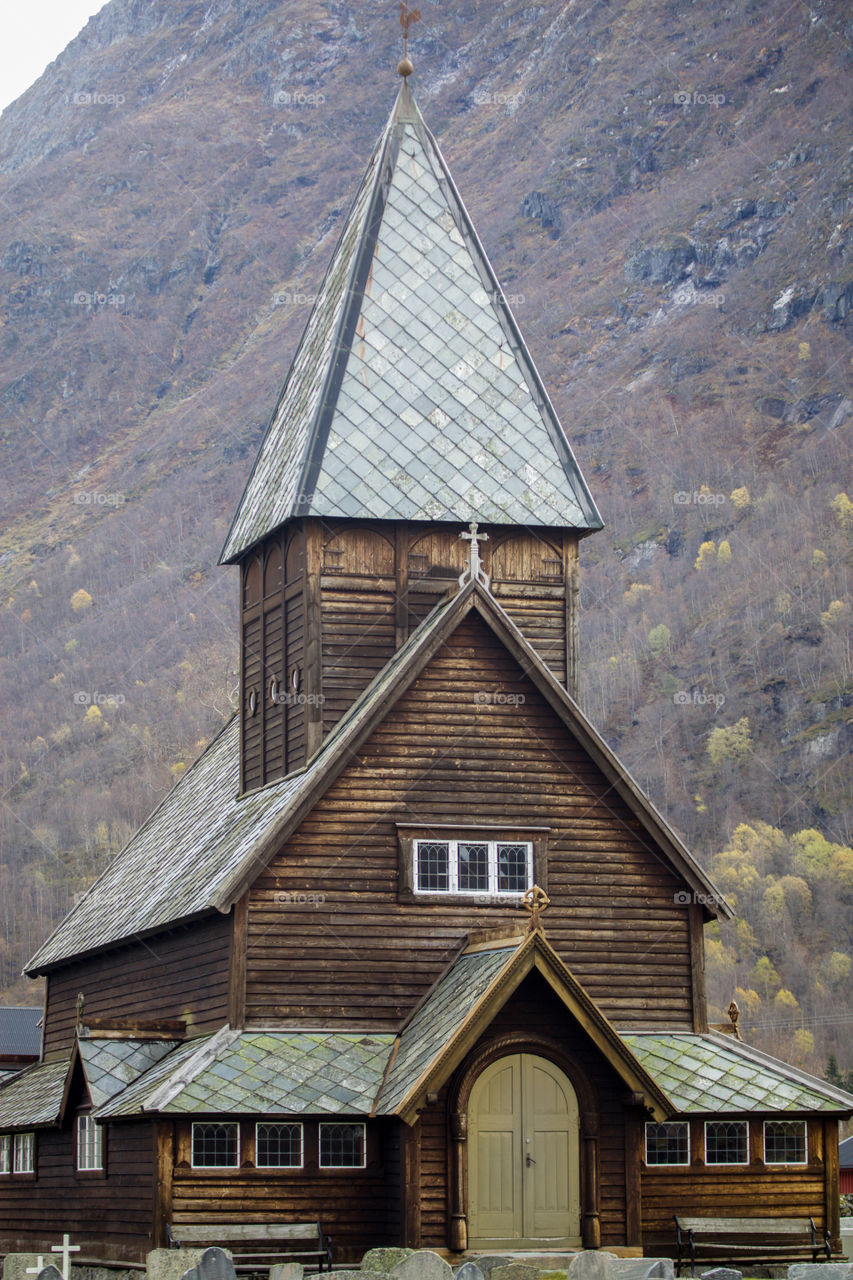 Stave church in Norwa. 