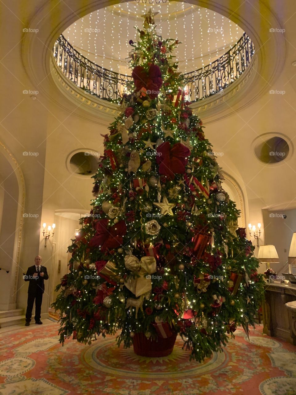 Christmas tree at the London Ritz Hotel