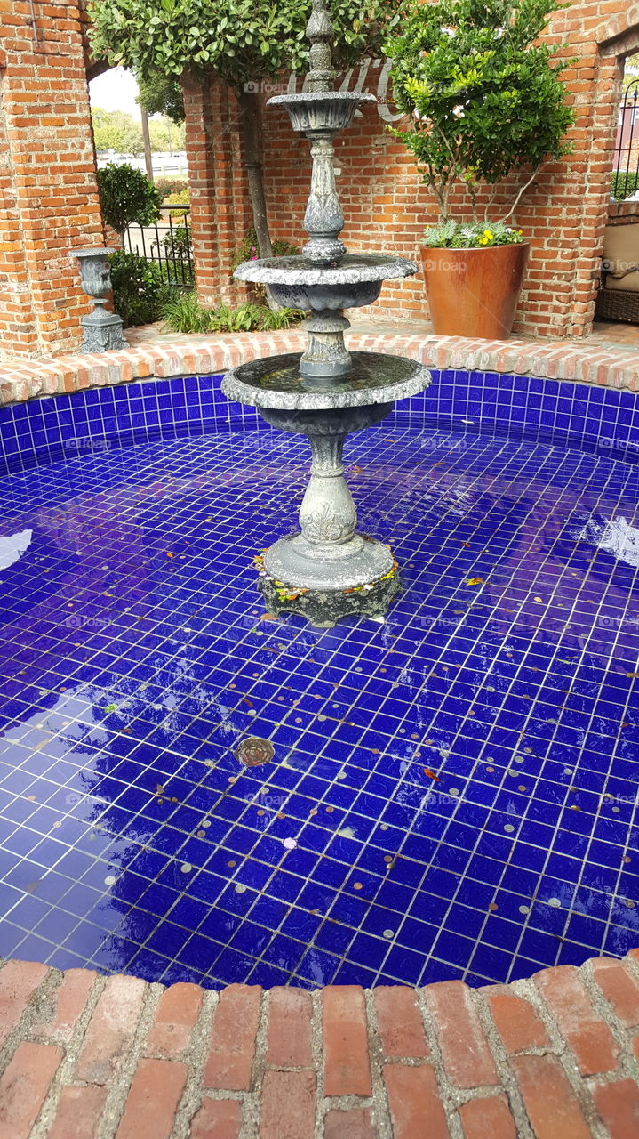 Blue wishing Fountain