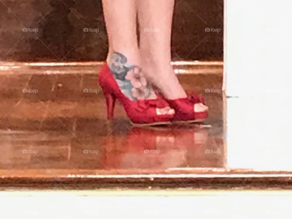 Girl in Red Shoes