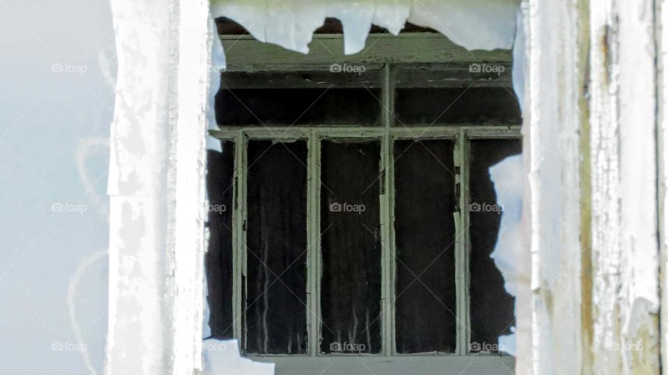 Looking in thru old window