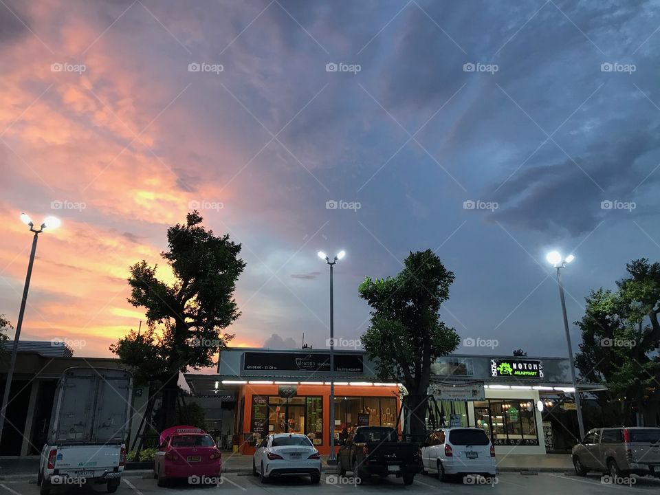 At PTT. Petrol station 