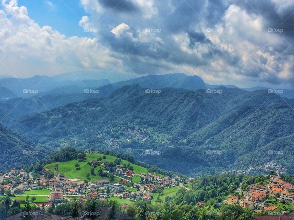 Alpine valley from on high 