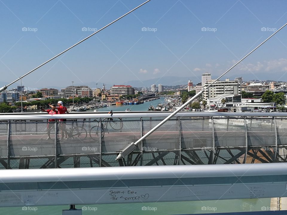 BIKERS ON THE BRIDGE
