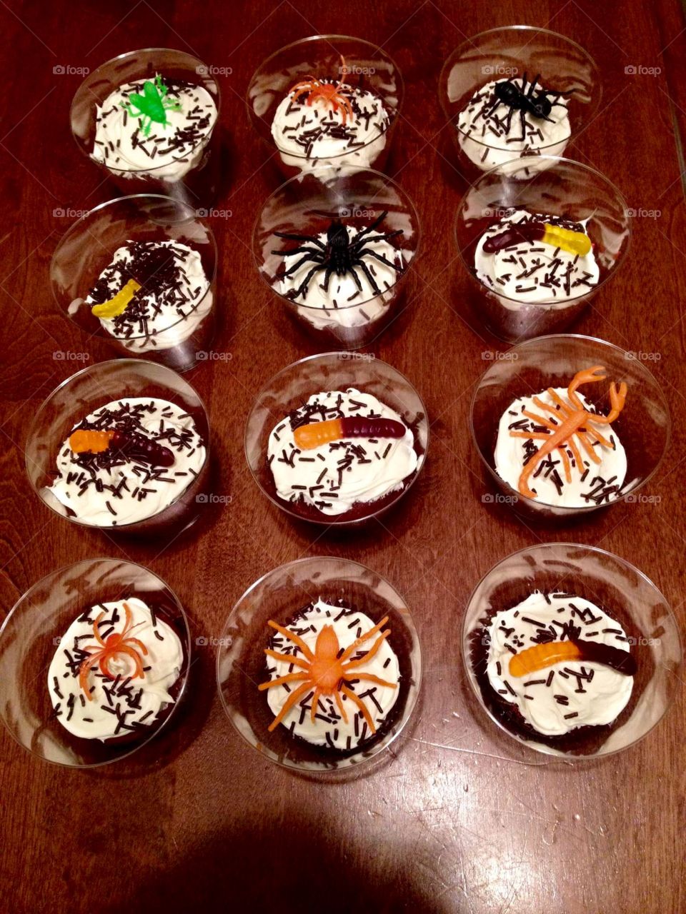 A batch of homemade creepy crawly treats for a school bake sale 