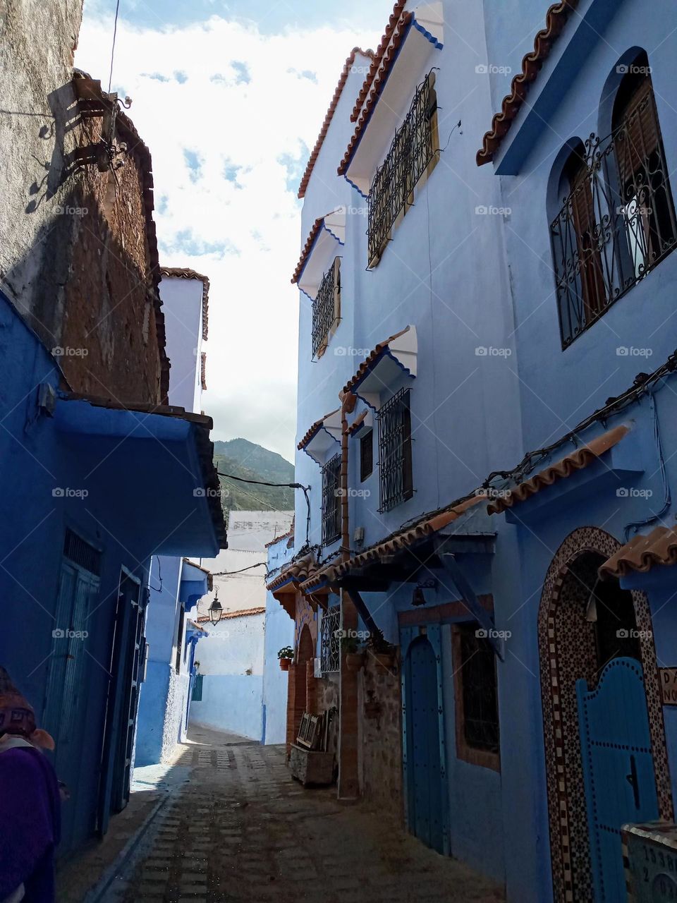 Ancien building in chefchaouen city of morocco