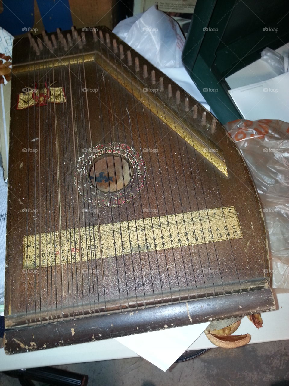 antique Zither musical instrument