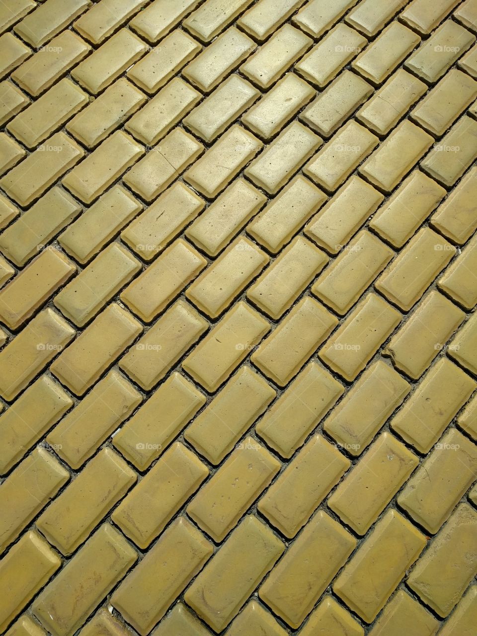 yellow brick pavement