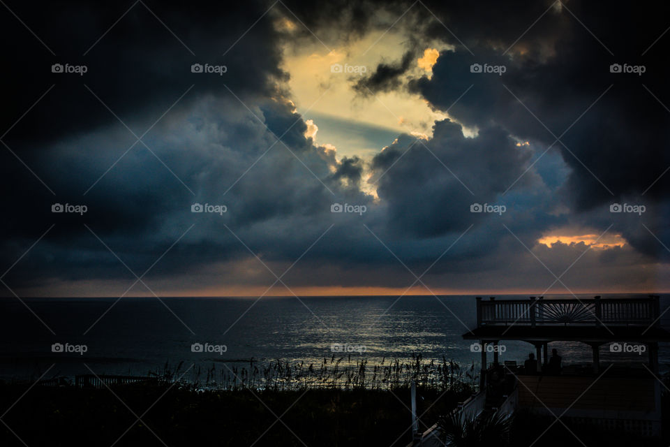 Morning clouds over Duck