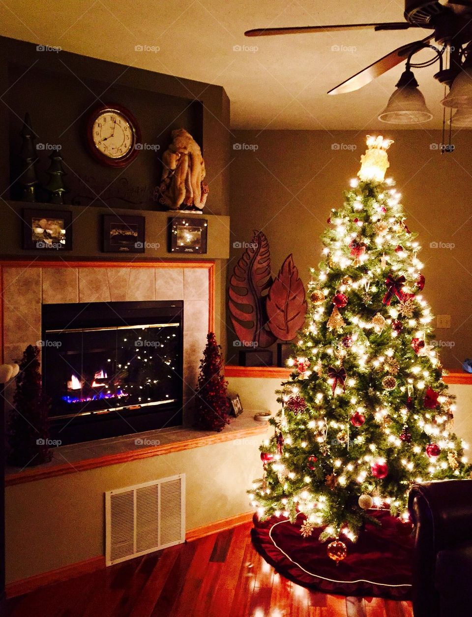 Christmas Tree and a Fire