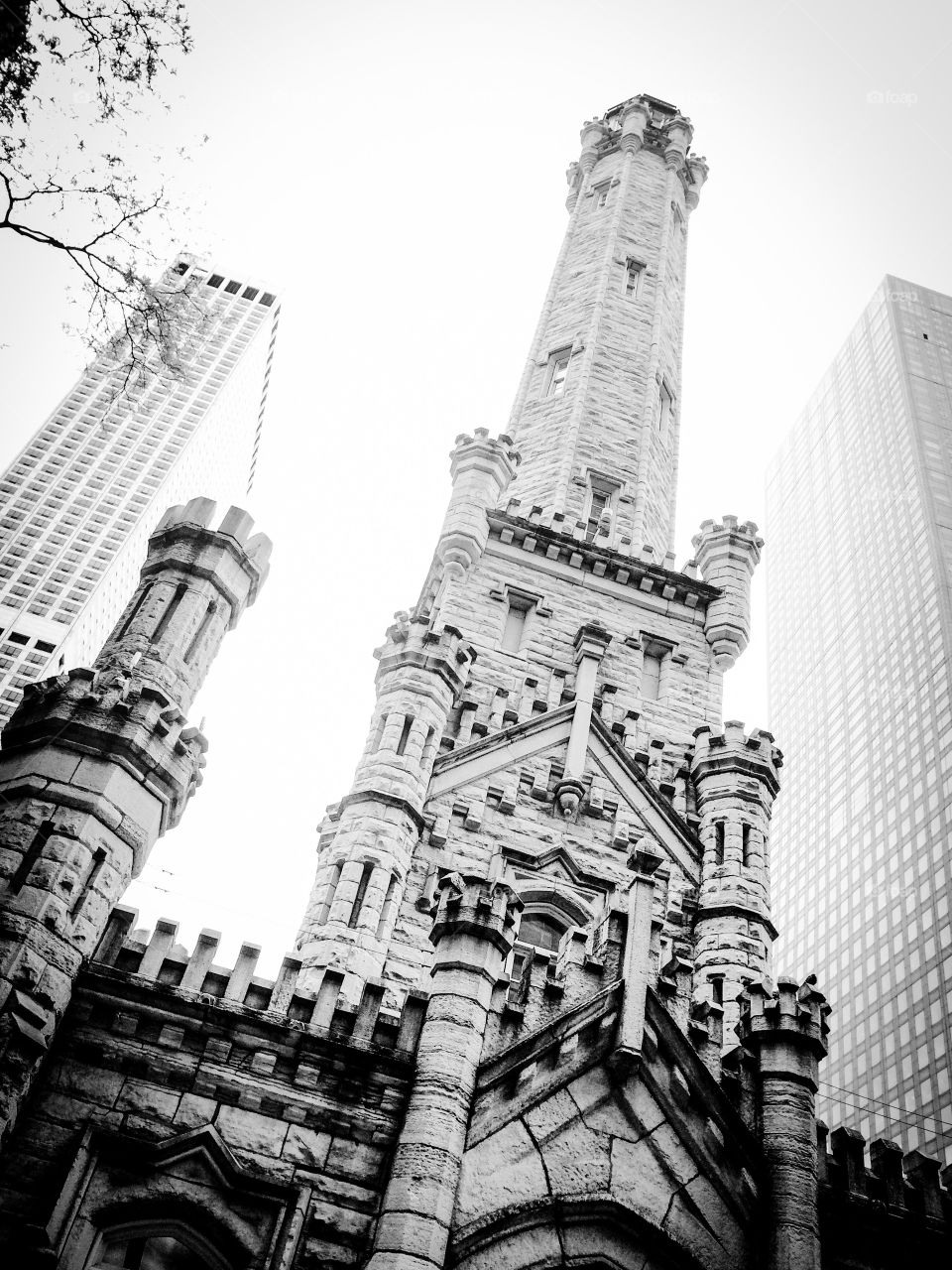 Chicago's Old Watertower. The symbolic survivor of the Great Chicago Fire. 