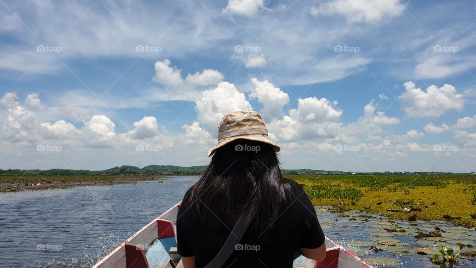 Tourists At Thalay Noi Waterfowl Park In Phatthalung Thailand.