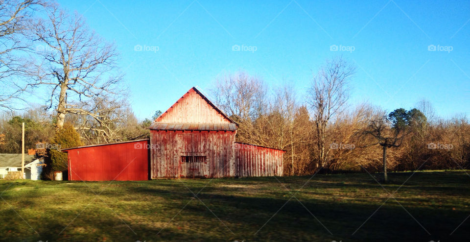 Barn, No Person, Wood, Fall, Rural