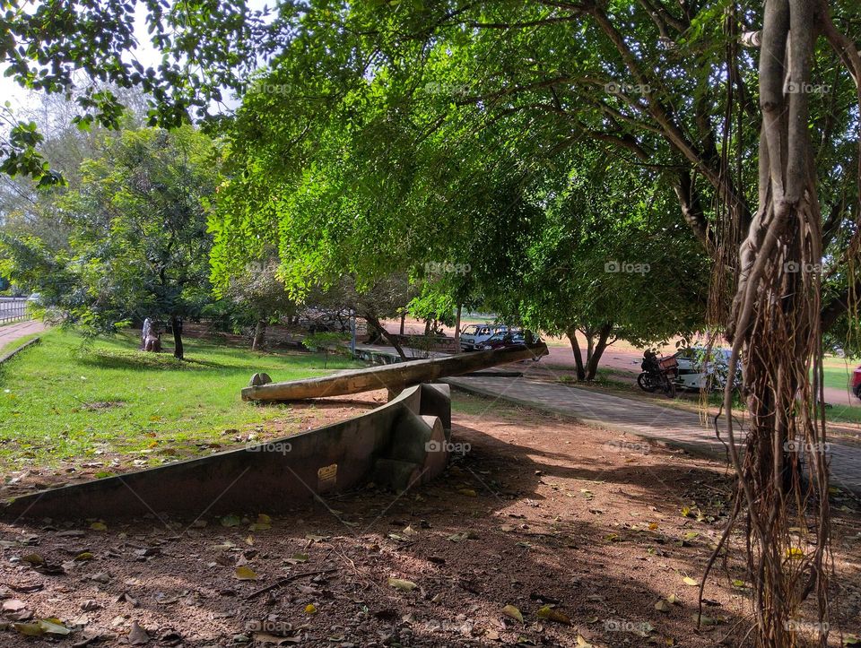 Statue of fishing boat.