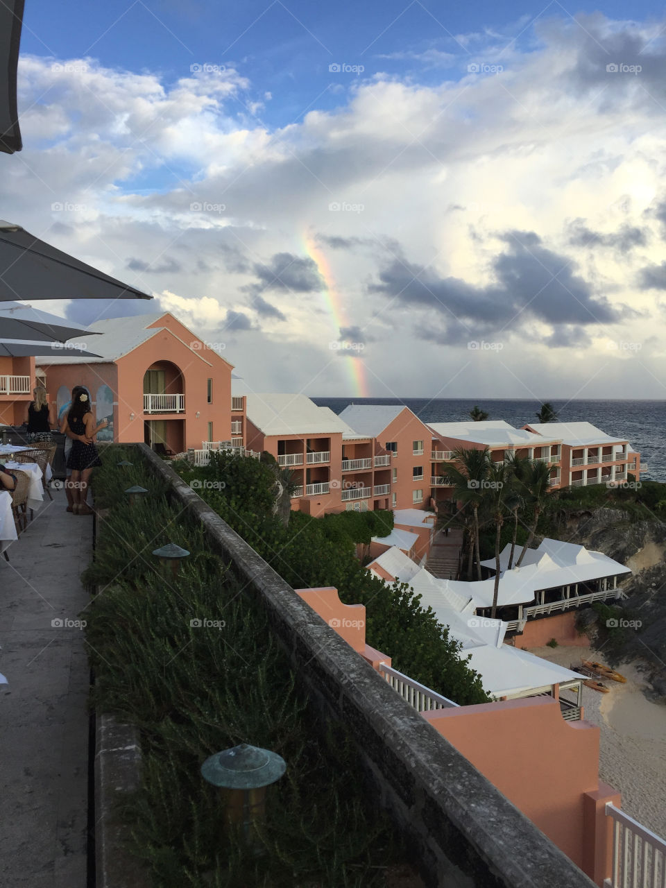 Rainbow over the ocean