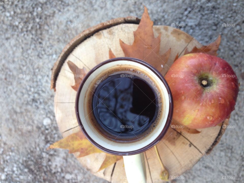 coffe and apple