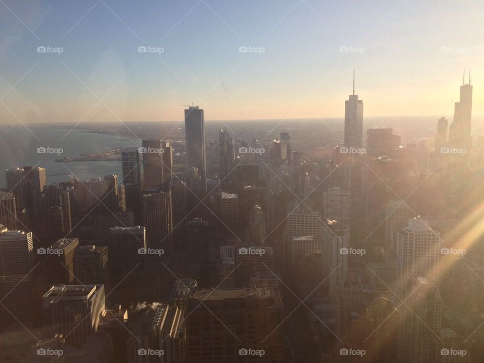 Sunset over Chicago