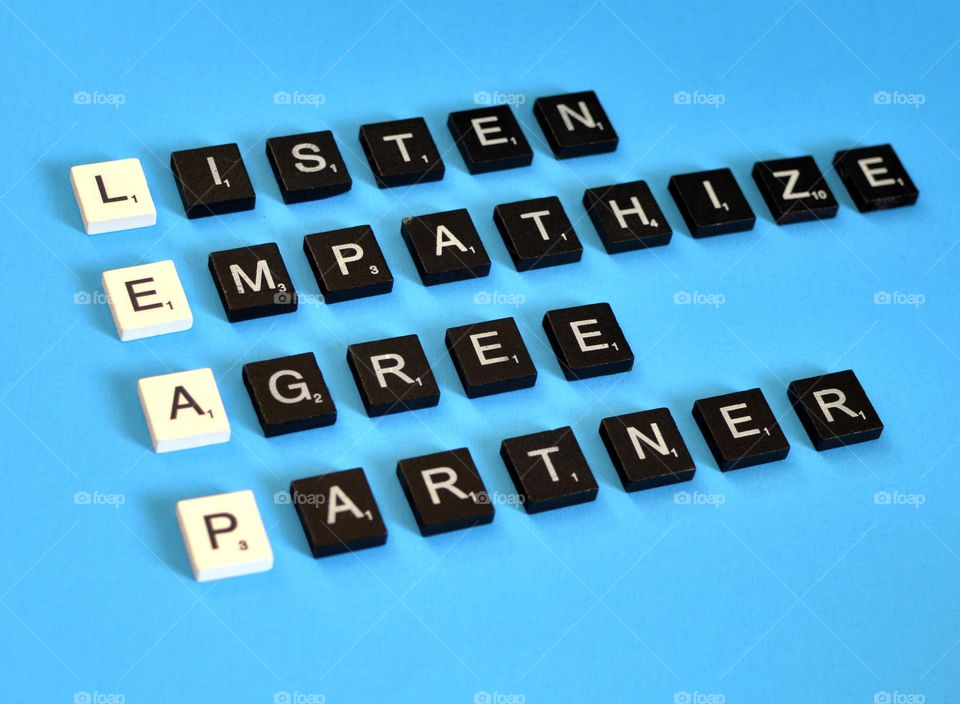 Leap listen empathize  agree partner 