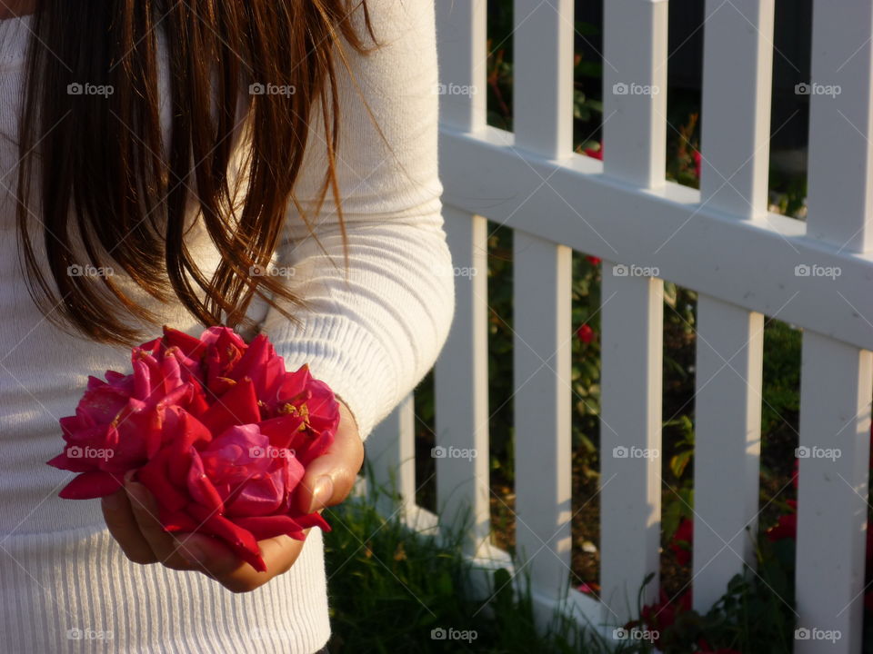 Me and some red petals