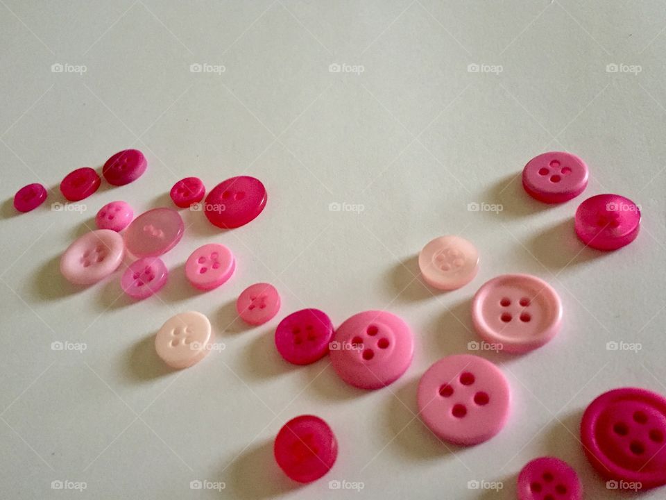 Close-up of a pink buttons