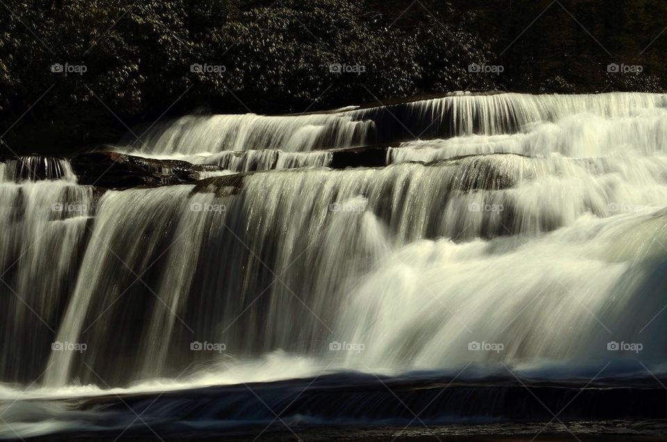 Scenic view of waterfall