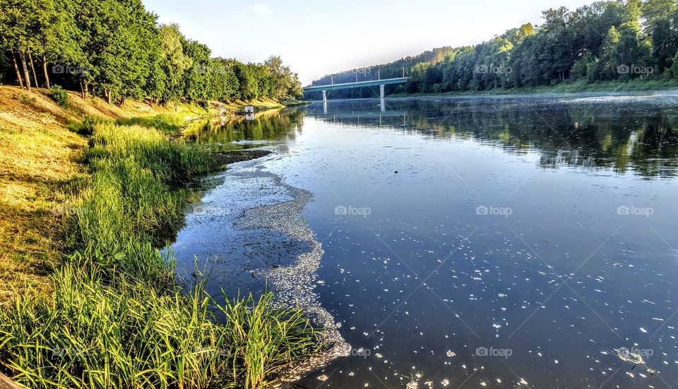 Neman awakened from sleep (Neman River. July, 2019).