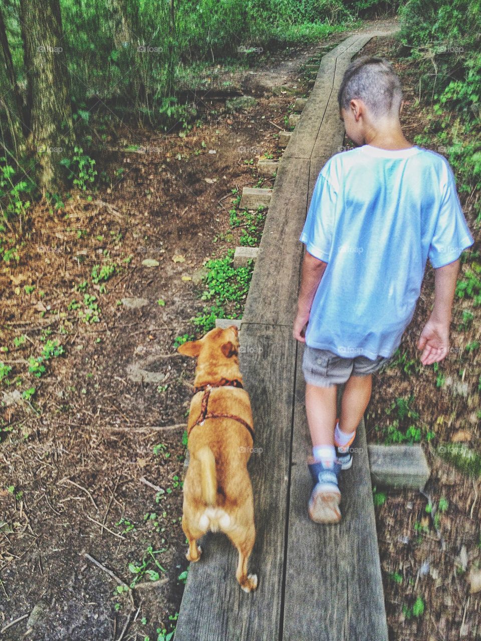 Knox and my nephew enjoying the lake....