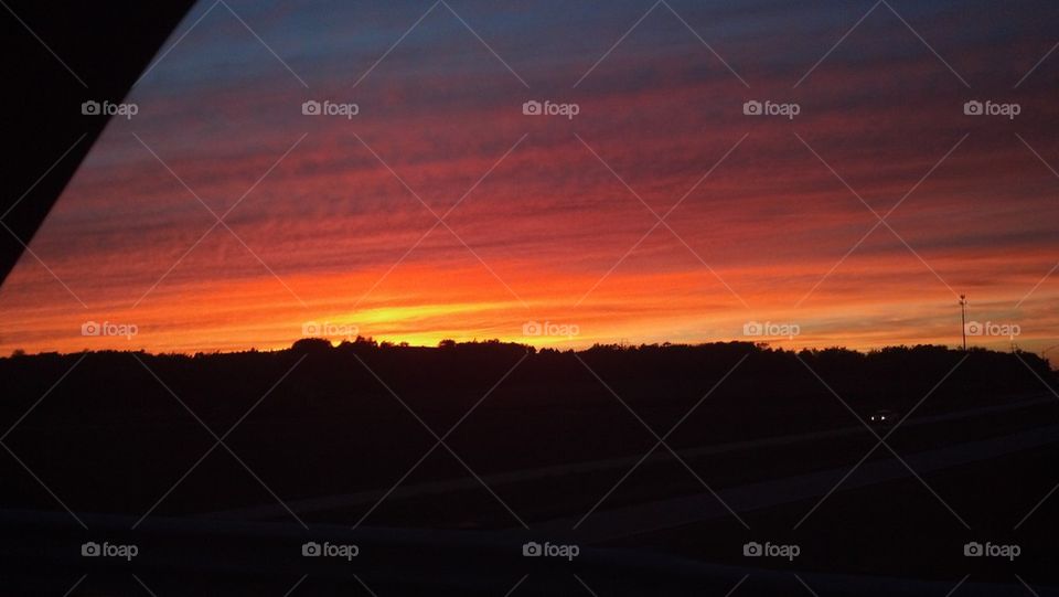 orange sunset sky