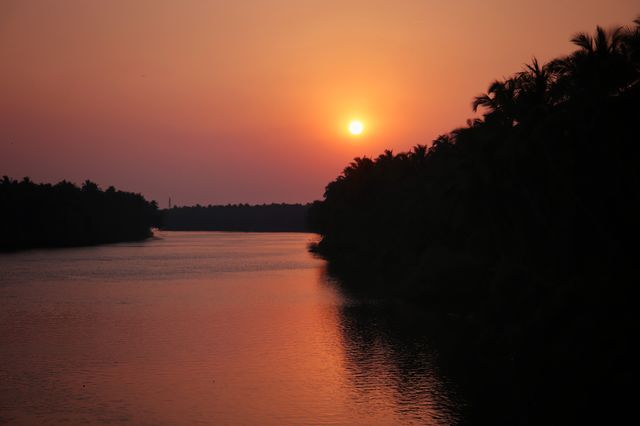 Sunset in the river side