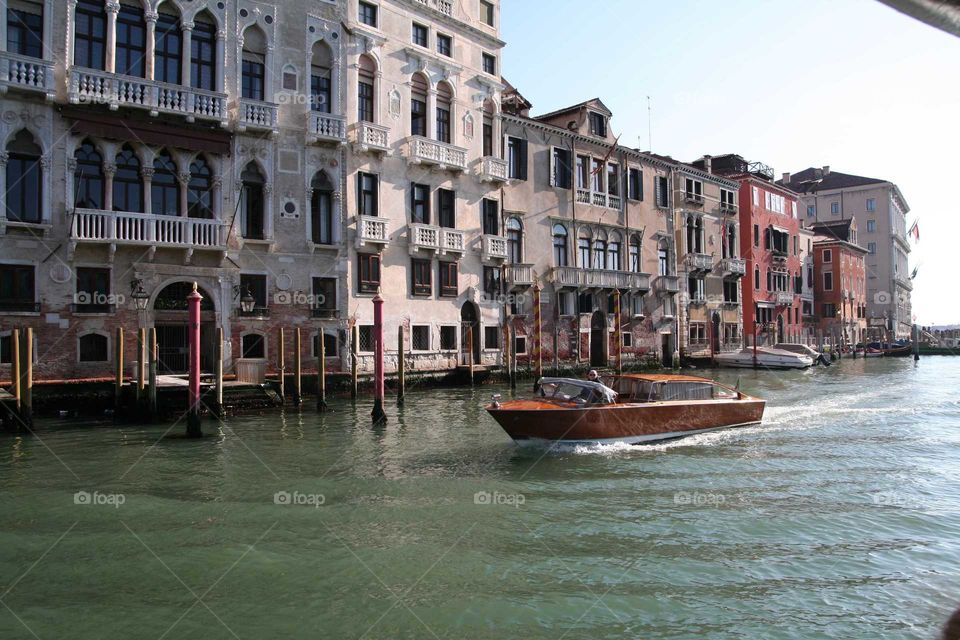 Taxi ride in Venice