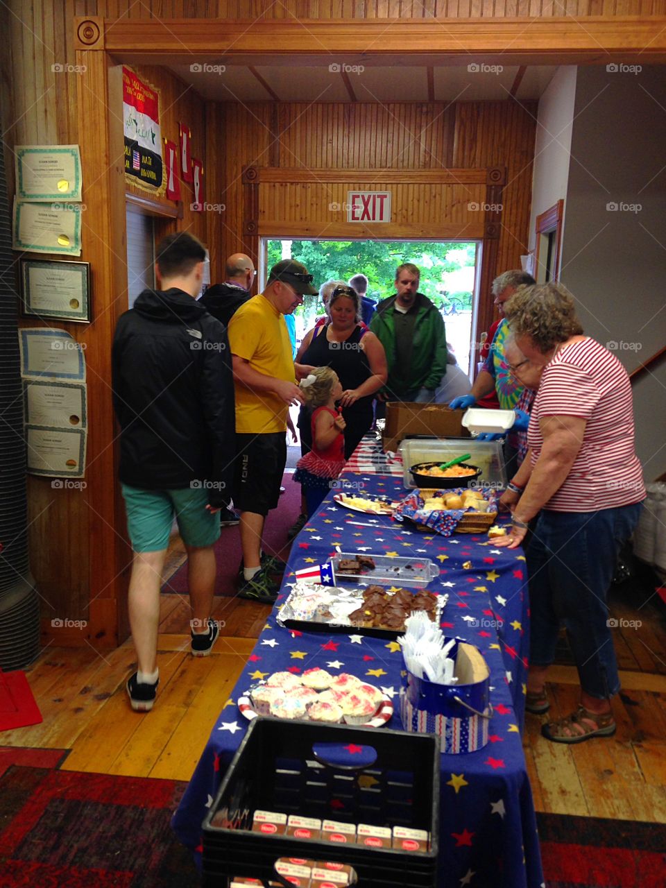 Small town gathering for the 4th of July.  Delicious homemade food made by the locals and enjoyed by all.  