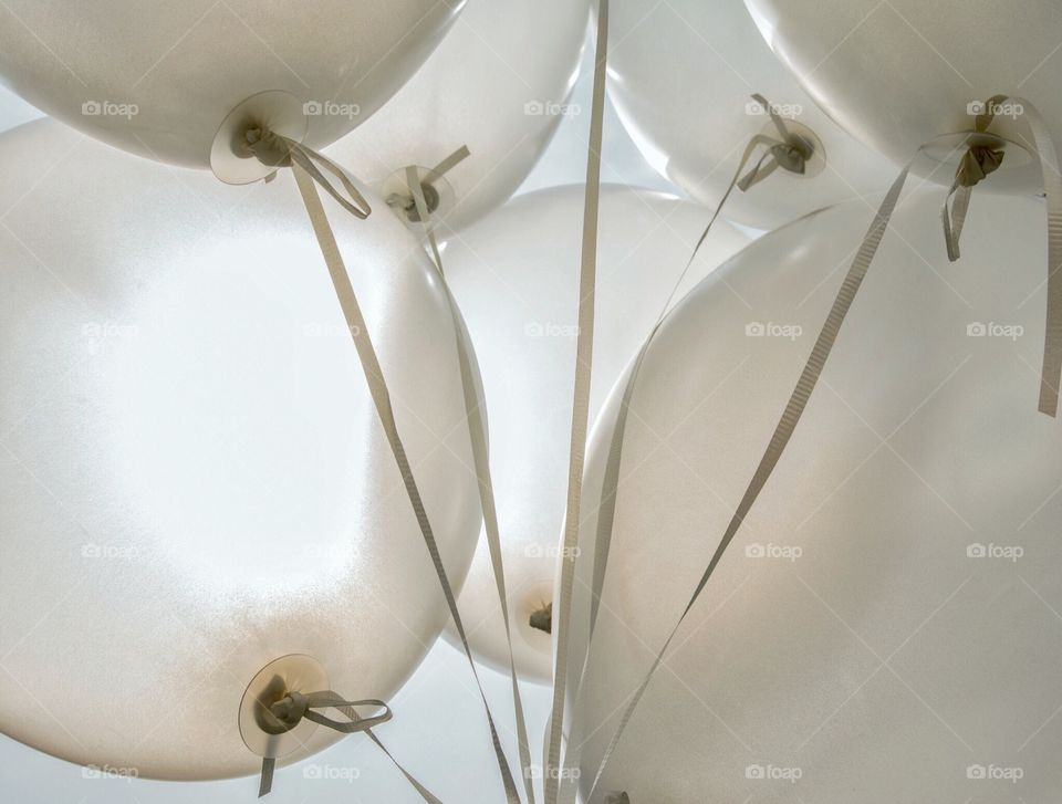 Close up of White Balloons
