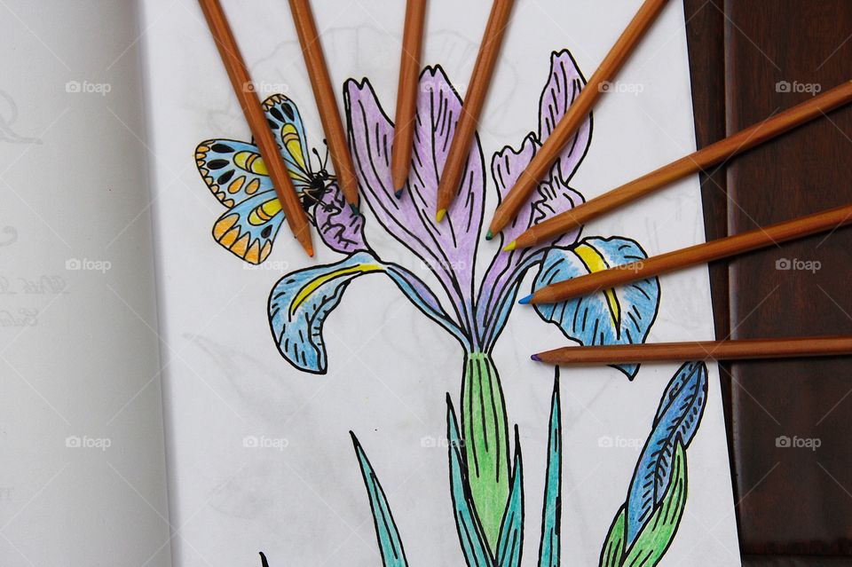 Coloring flower