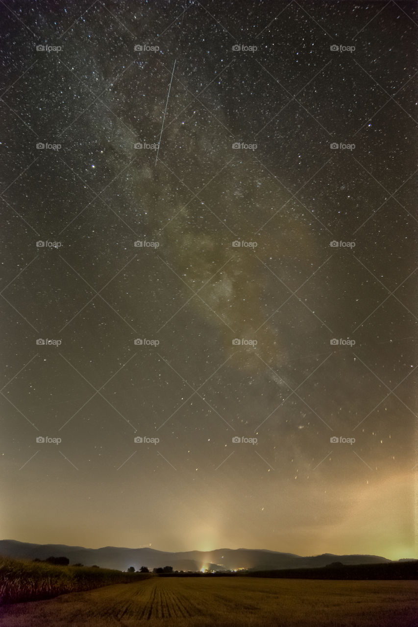 Low angle view of milky way