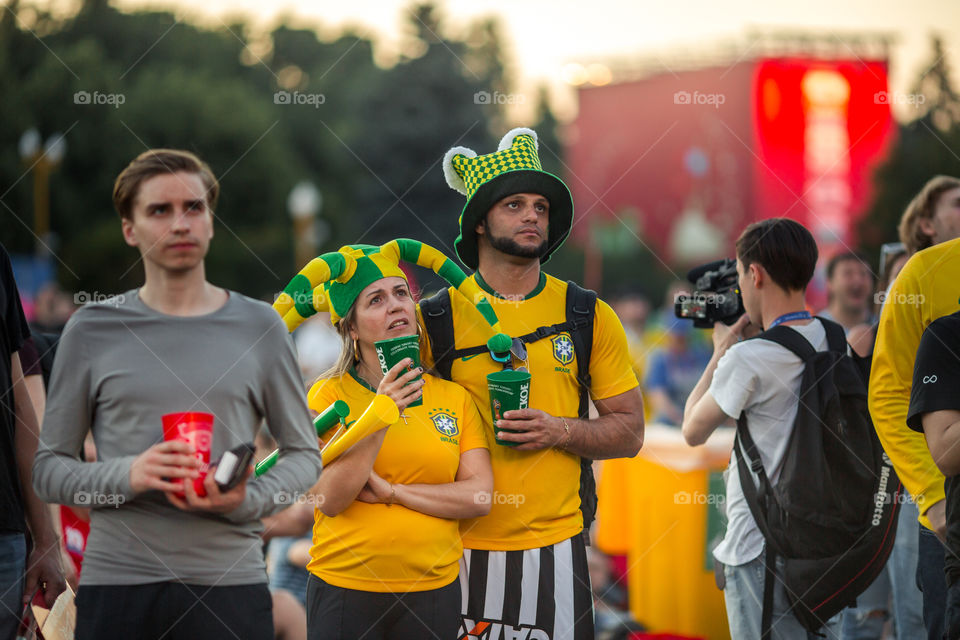 FIFA Fan Fest in Moscow, Russia, Brazil vs Serbia, 27 June 2018