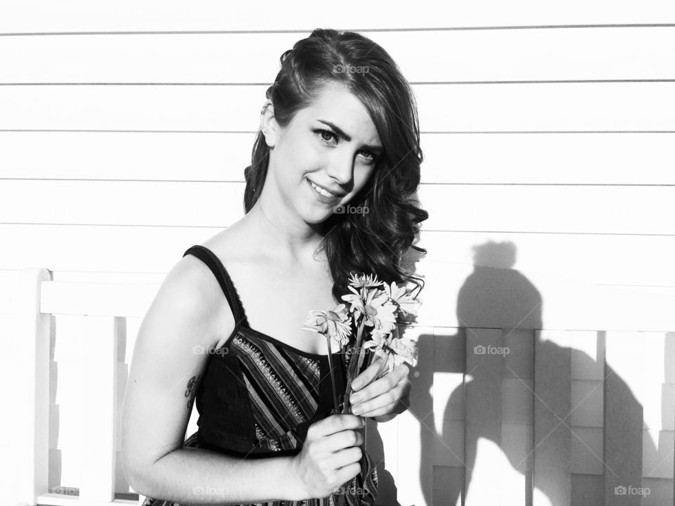 Black and white smile