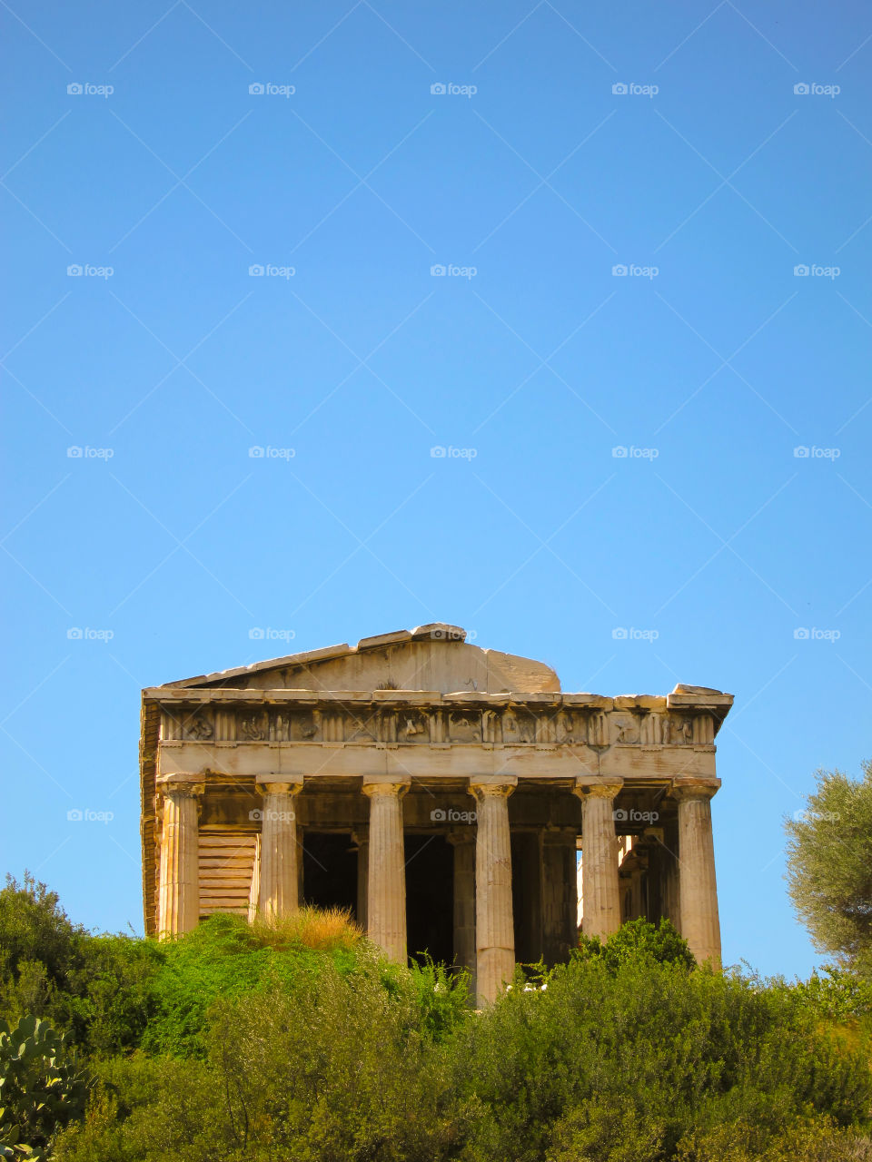 Ancient Greek temple ruins in Athens