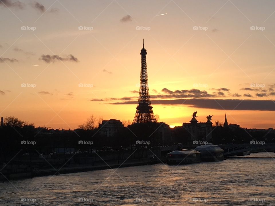 Eiffel over the Seine