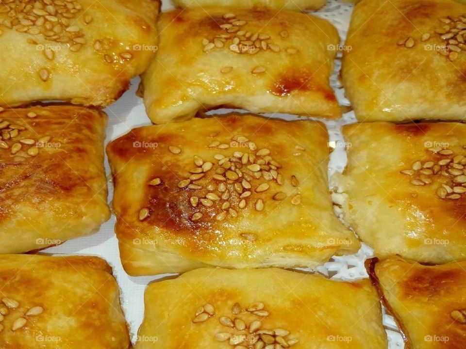 Yemeni Style bouf or grinded meat Puff. oven cooked