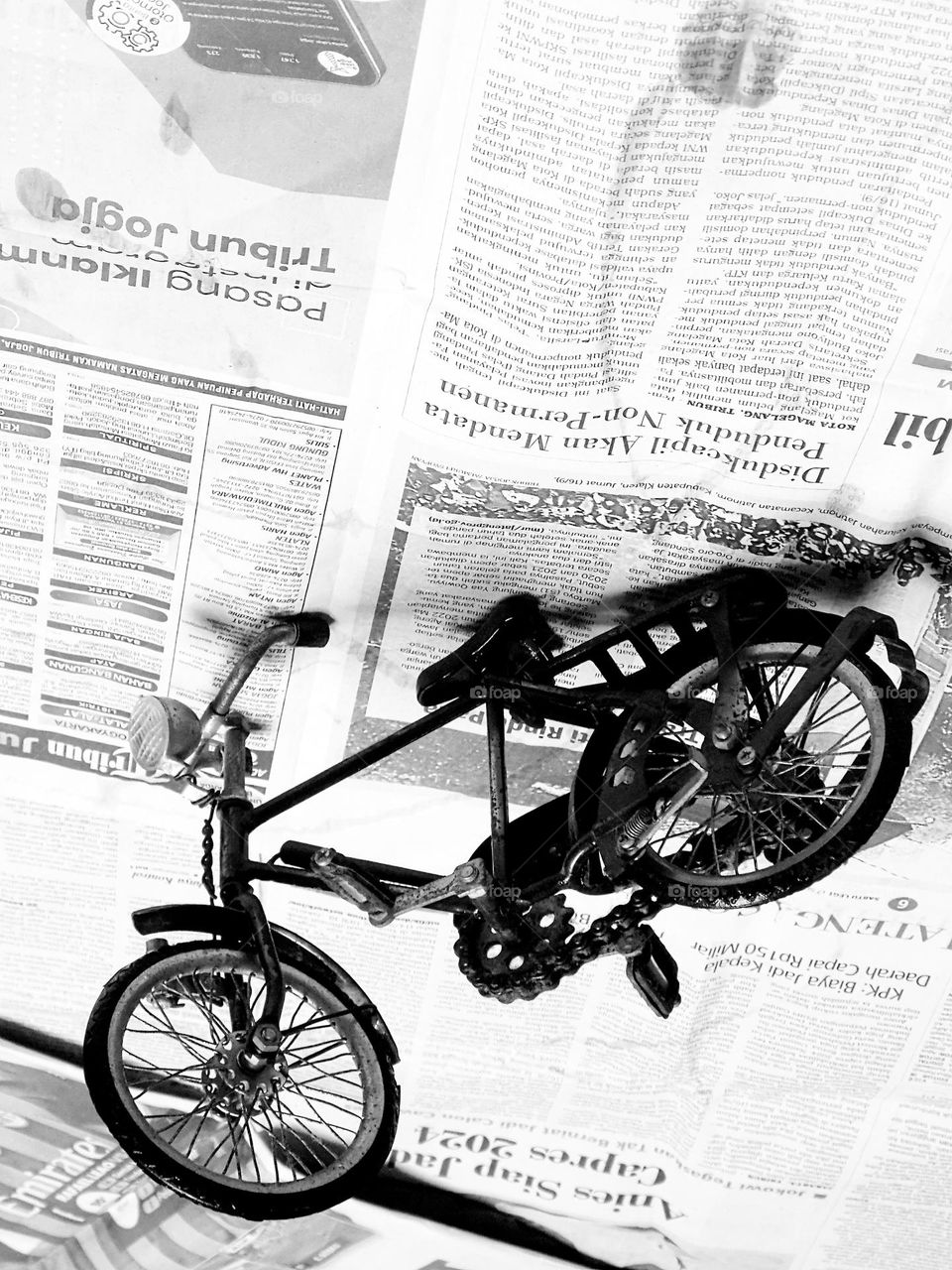 Newspaper and my bike