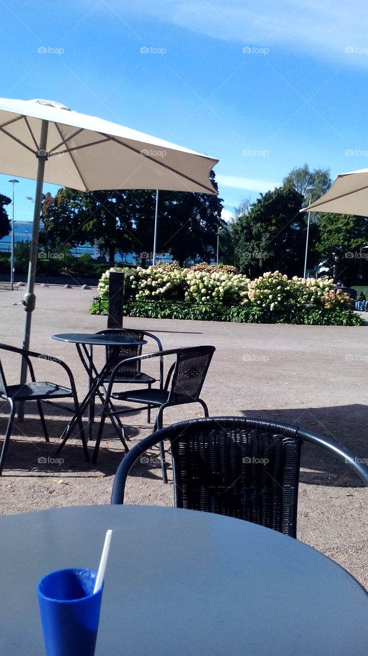 Summer café in Helsinki