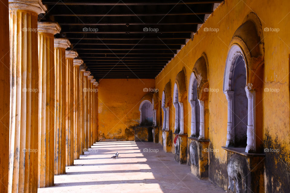 pillars of an old building