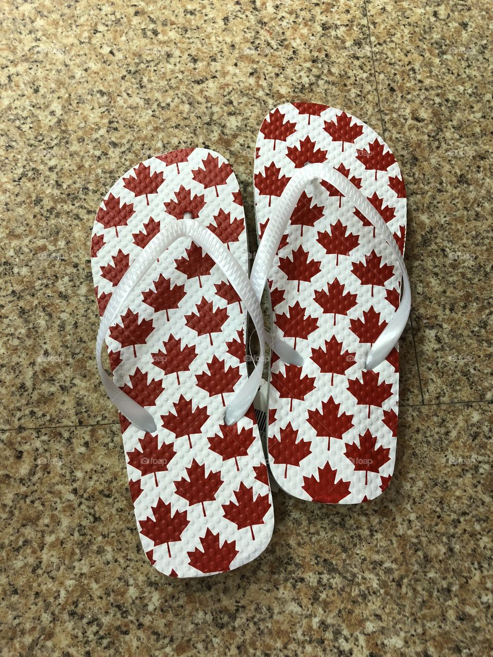 Canada Day flip-flops 
