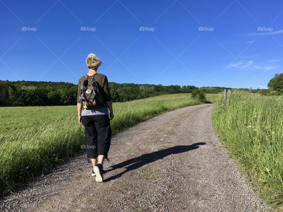 Walking in nature.