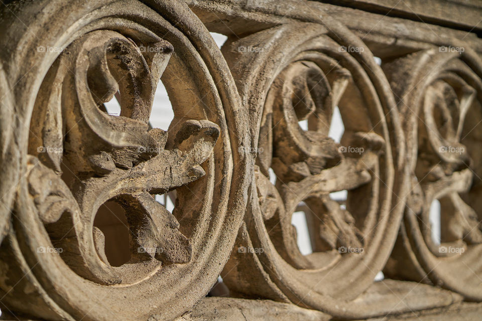 Close-up of baluster