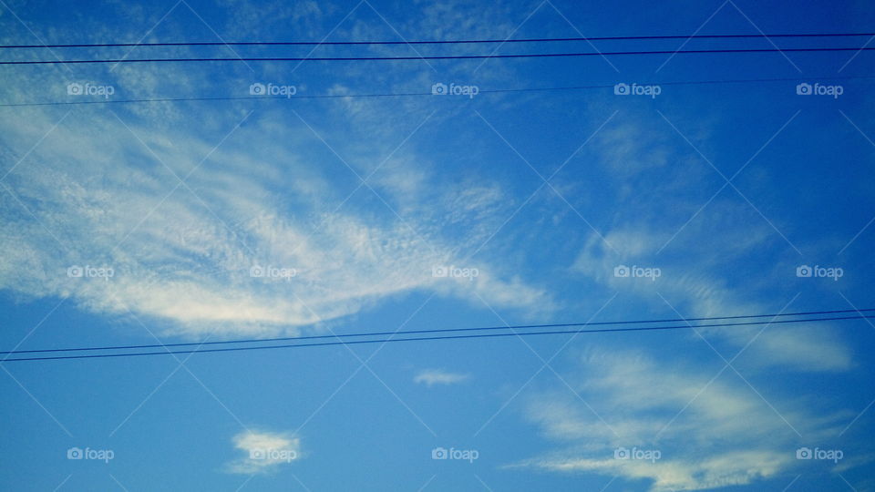 the most beautiful deep blue sky and clouds