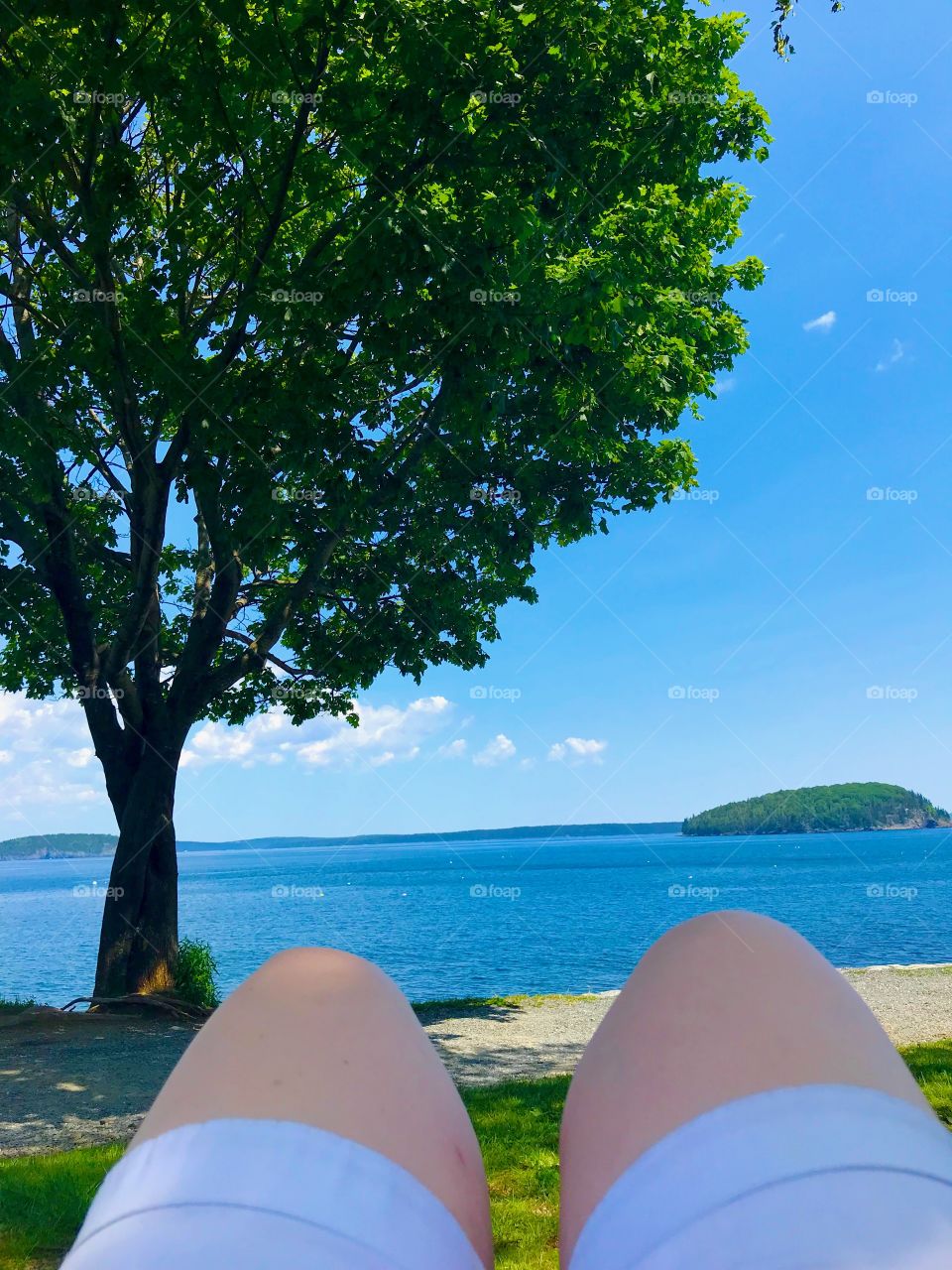 Relaxing by the ocean